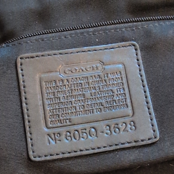 Coach Coach 3628 Vintage Soho Shoulder Bag Black Canvas Leather Monogram - Picture 5 of 14